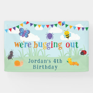 Birthday Einladung, Niedliches farbiges Bug-Party Banner