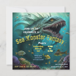 Birthday Einladung Sea Monster Fantasy