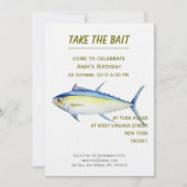 Birthday Einladung Thunfischdarstellung (Vorderseite)