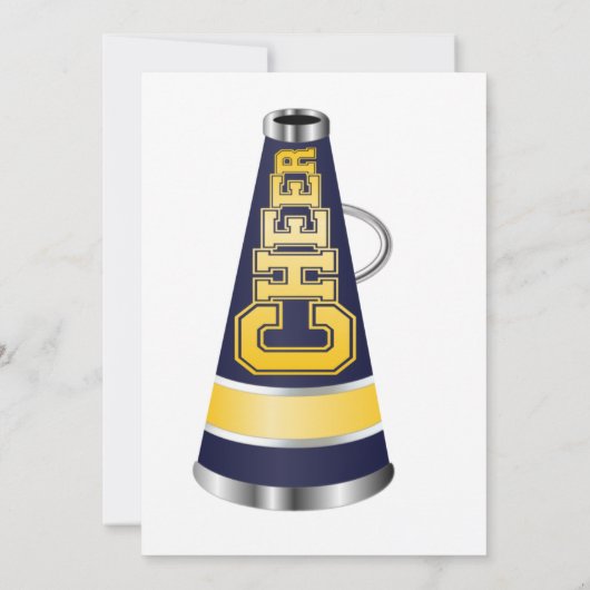 Birthday - Einladung von Blau und Gelb (Rückseite)