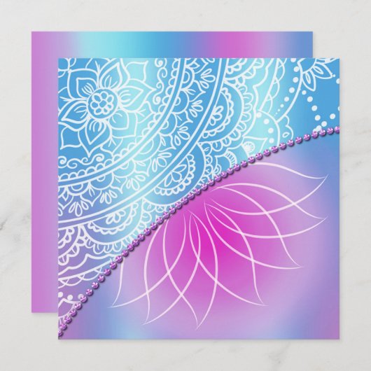 Birthday Einladung von Lace & Pearl (Vorne/Hinten)