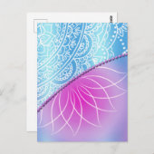 Birthday Einladung von Lace & Pearl Postkarte (Vorne/Hinten)