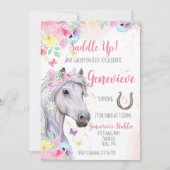 Birthday Einladung von Pferdeflora zu Mädchen (Vorderseite)