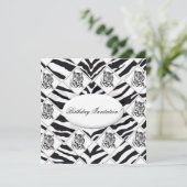 Birthday Einladung von White Tiger (Stehend Vorderseite)