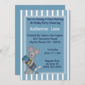 Birthday Einladung zur Gesichtspainierung (Vorne/Hinten)