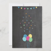 Birthday Einladungen Kid's Party Chalk Spaß (Rückseite)