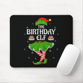 Birthday Elf Christmas Family Girls Women Elf Squa Mousepad (Mit Mouse)