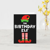 Birthday Elf Matching Group Family Holiday Christm Karte (Gelbe Blume)
