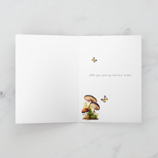 Birthday Enchanted Forest Butterfells Pilze Karte (Innenseite)