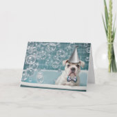 Birthday English Bulldog Niedlich und lustig in Ba Karte (Vorderseite)
