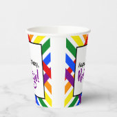 Birthday-Ereignis mit markierten Rainbow-Farben Pappbecher (Links)