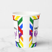 Birthday-Ereignis mit markierten Rainbow-Farben Pappbecher (Rechts)