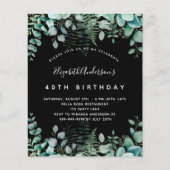 Birthday Eucalyptus black budget Flyer (Vorne)