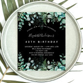 Birthday Eucalyptus black budget Flyer