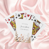 Birthday Eucalyptus goldene Waldfarne Spielkarten