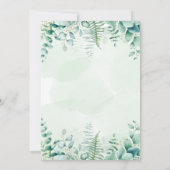 Birthday Eukalyptus grüne Waldfarne Einladung (Rückseite)
