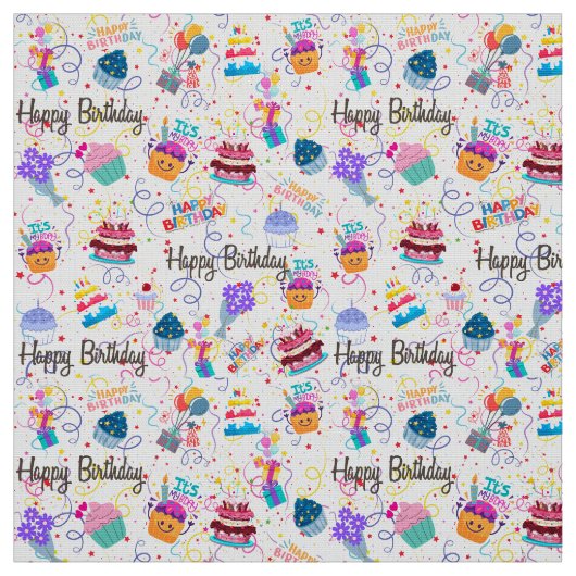 Birthday Fabric vom Hof Stoff (Muster)