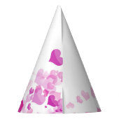 Birthday Fairy Princess Pink Hearts Fashion Sketch Partyhütchen (Rückseite)