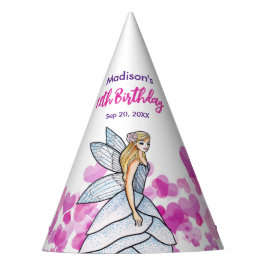 Birthday Fairy Princess Pink Hearts Fashion Sketch Partyhütchen