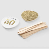 BIRTHDAY FAN Moderner, schicker Glitzer 50. Fächer (Non-assembled)