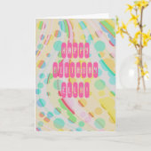 Birthday Farbenfrohe Regenbogen Einhorn Namensalte Karte (Gelbe Blume)