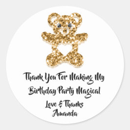 Birthday Favor Baby Shower Heart Baby Sweet Bear Runder Aufkleber