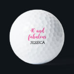 Birthday Female Golfer Funny 40. glücklich 40 Golfball<br><div class="desc">Alles Gute zum 40. Geburtstag! Vierzig und fabelhafter Golfball. Witzige 40. Geburtstagsziffer. Perfekt für sie,  Mama,  Ehefrau. Golfer Geschenkidee. Personalisieren Sie es mit einem Namen.</div>