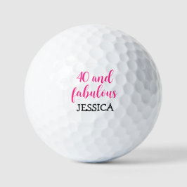 Birthday Female Golfer Funny 40. glücklich 40 Golfball
