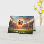Birthday Fiery Soccer Ball Karte (Gelbe Blume)