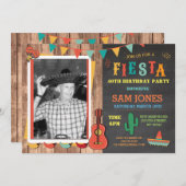 Birthday Fiesta Mexikanisches Foto Party Einladung (Vorne/Hinten)