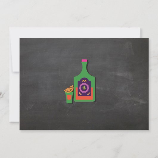 Birthday Fiesta Mexikanisches Foto Party Einladung (Rückseite)