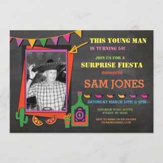 Birthday Fiesta Mexikanisches Foto Party Einladung