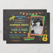 Birthday Fiesta Mexikanisches Foto Party Einladung (Vorne/Hinten)