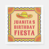 Birthday Fiesta Napkins Serviette (Vorderseite)