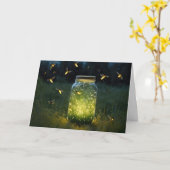 Birthday Fireflies Jar Karte (Gelbe Blume)