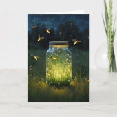 Birthday Firefly Jar Karte (Vorderseite)