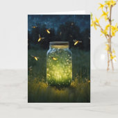 Birthday Firefly Jar Karte (Gelbe Blume)