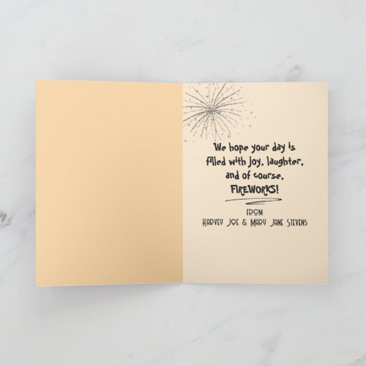 Birthday Fireworks Karte (Innenseite)