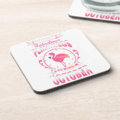 Birthday Flamingo Hard Plastic Untersetzer (Linke Seite)