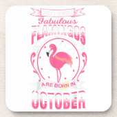 Birthday Flamingo Hard Plastic Untersetzer (Vorderseite)