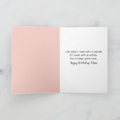 Birthday Flamingo Mutter und Chick Karte (Innenseite)