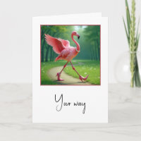 Birthday Flamingo Tragen Perlen und Pumps