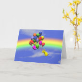 Birthday Flight Karte (Gelbe Blume)