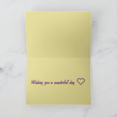 Birthday Floral Gold lila Karte (Innenseite)
