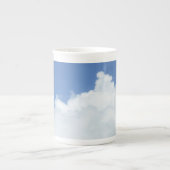 Birthday Fluffy Wolken in Blue Sky Porzellantasse (Vorderseite)