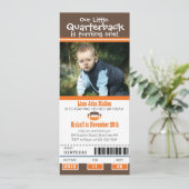 Birthday Football Ticket Einladung (Stehend Vorderseite)