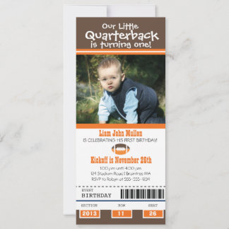 Birthday Football Ticket Einladung