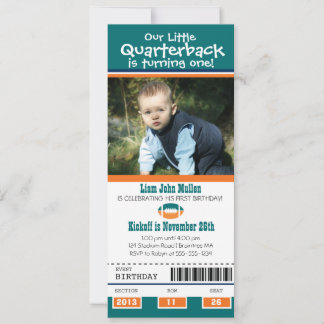 Birthday Football Ticket Einladung
