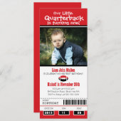 Birthday Football Ticket Einladung (Vorne/Hinten)