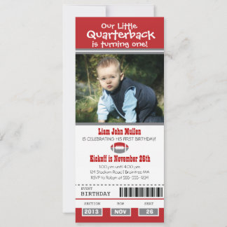 Birthday Football Ticket Einladung